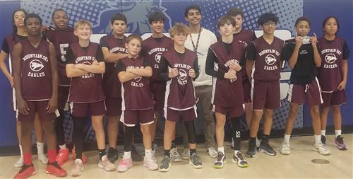 2023-24 Middle School 8th grade boys basketball Champions - Mountain Sky